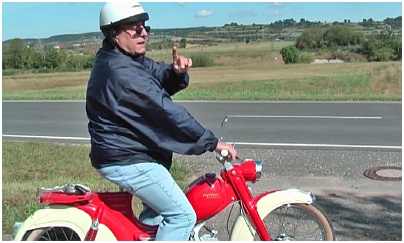 Klaus Jürgen mit der Zündapp Combinette in Bamberg
